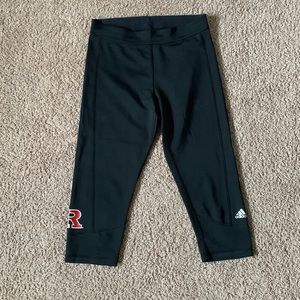 Rutgers athletics black capri leggings